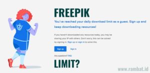 Cara Mengatasi Limit Download di Freepik.com 